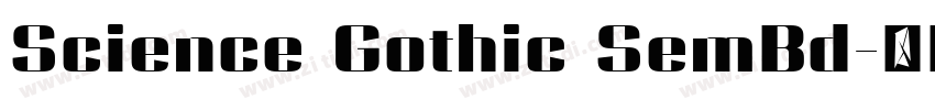 Science Gothic SemBd字体转换